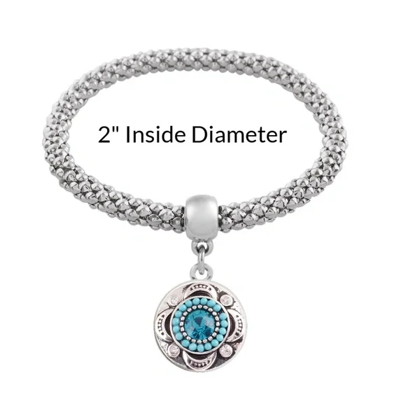 Snap Charm Stretch Bracelet with One Snap Included - Picture 2 of 2